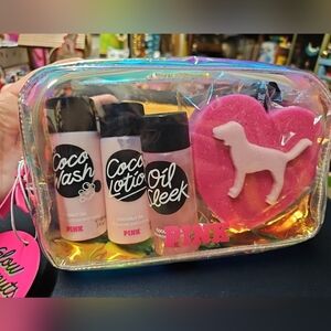 Victoria's Secret PINK Glow Coconuts Travel Lotion Ser Nww